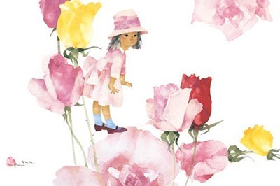 1000 appleone girl with roses chihiro iwasaki